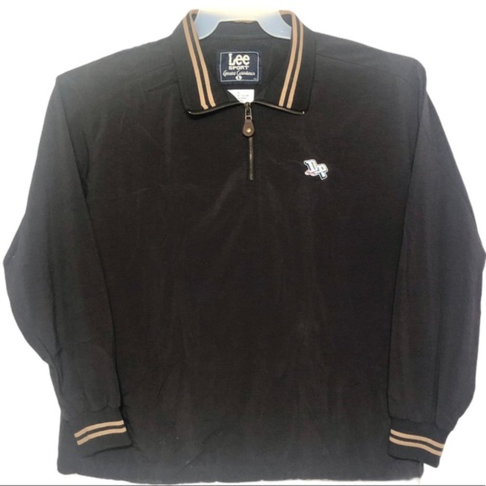 Vtg Lee Sport Nylon Windbreaker Dark Brown Size L
